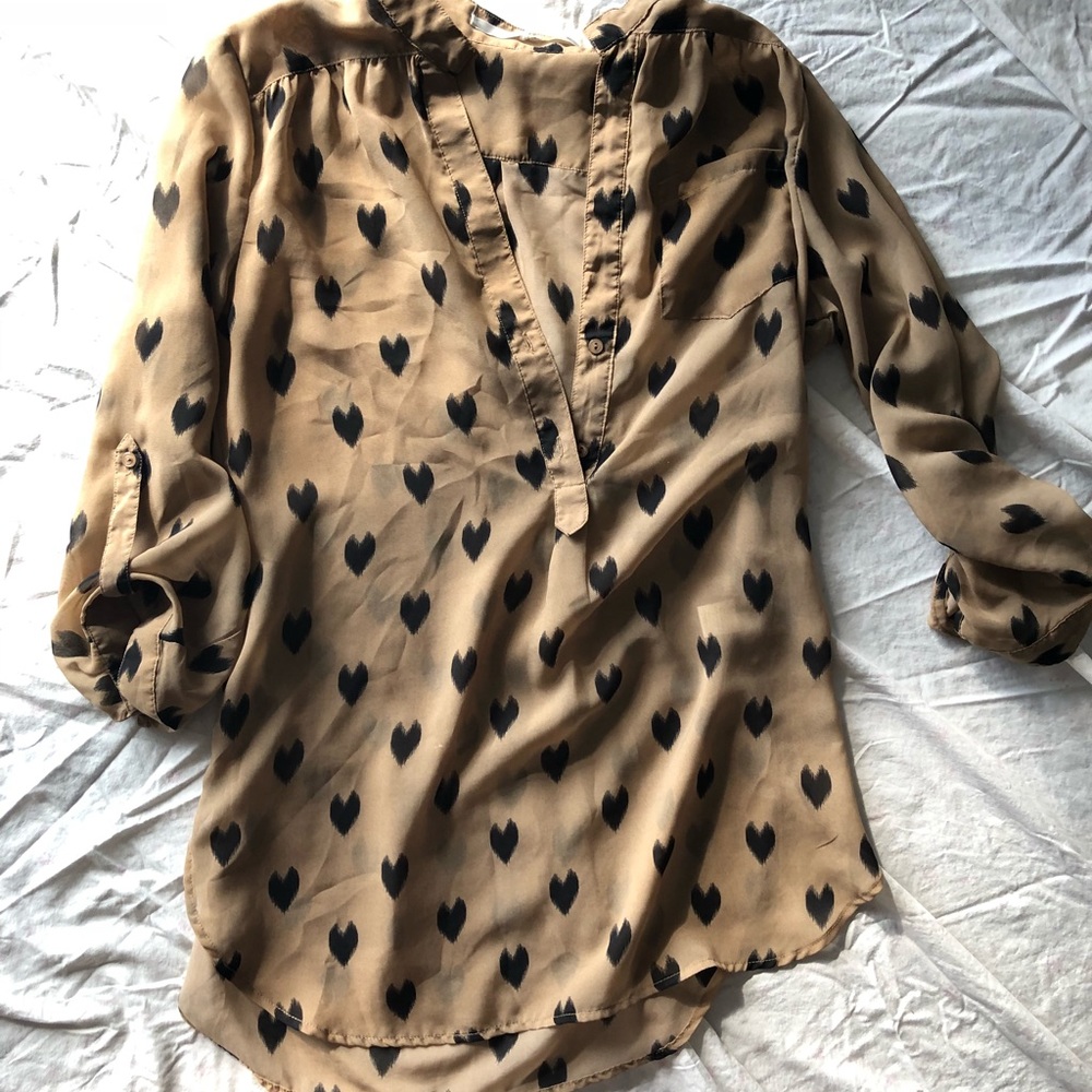 MODCLOTH sheer heart print